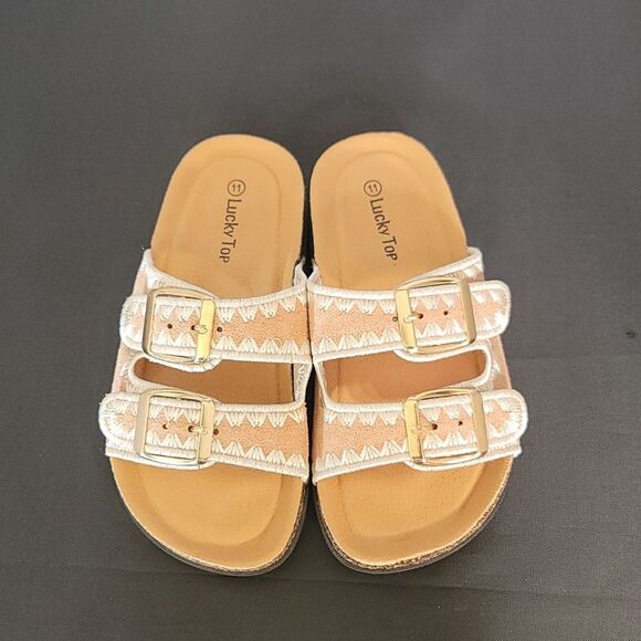 BRAND NEW LUCKY TOP PLATFORM TODDLER OPEN-TOE  CORK COMFORTABLE SANDAL - Picture 3 of 16